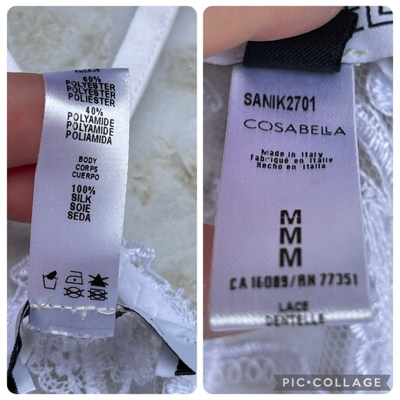 Cosabella Sanika Italian Nightie, White size medium - Picture 3 of 15